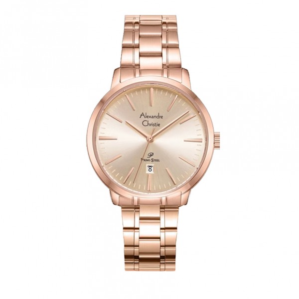 Alexandre Christie AC 1028 Rosegold Full Lady Steel LDBRGLN